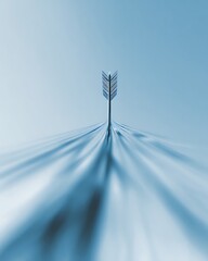 strategy focus concept minimal, single clear arrow or focal line, clean background