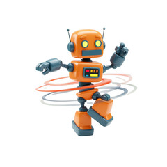 Colorful Cartoon Toys Collection for Kids robot Isolated on Transparent Background