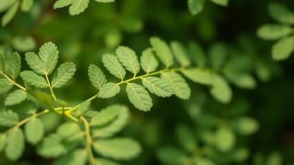 shrinking. Mimosa pudica leaves gently closed in natural daylight. gardening catalogs, home-decor guides, botanical posters, designed for home decor and floral branding, used by content marketers.