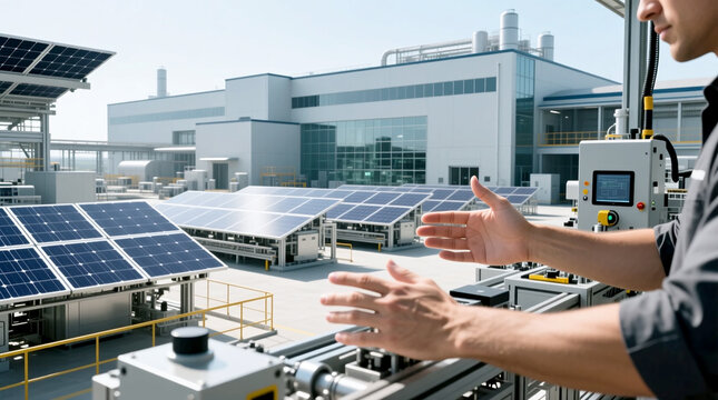 Innovative solar energy solutions in modern manufacturing facilities clean technology implementation industrial environment operator perspective