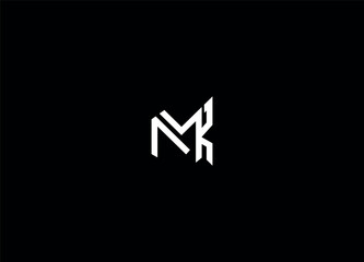 MK abstract initial logo and creative logo