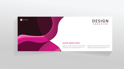 Vector banner template for social media and web, horizontal banner for cover, promotion banner tempalate for digital product and services, abstract purple colour web banner. eps 10