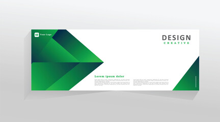 Business design template for social media, cover header, vector abstract banner web template,  green colour banner template. vector template with eps 10