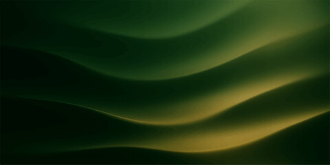 Obraz premium Smooth green abstract waves create a flowing satin fabric texture with soft light and blue silk motion for a modern wallpaper backdrop illustration