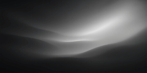 An abstract black and white background texture features a dark sky with smoke and motion waves creating an artful light design