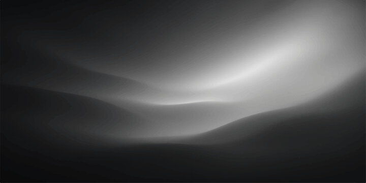 An abstract black and white background texture features a dark sky with smoke and motion waves creating an artful light design