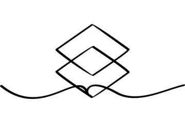 Copy continuous line design illustration. An interesting abstract line art design.