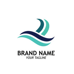 simple and minimalist logo design wave