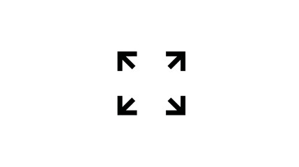 Fototapeta premium Full Screen Icon - Expand and Maximize Symbol for User Interface and Digital Applications, Vector Graphic Illustration