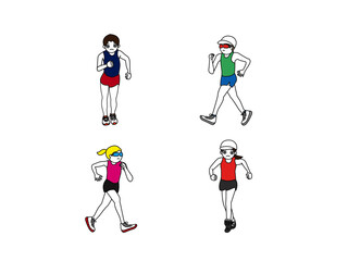 競歩イラスト