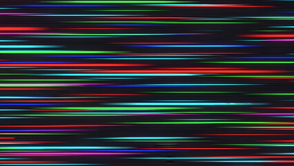 Abstract digital glitch effect with distorted pixels and horizontal lines