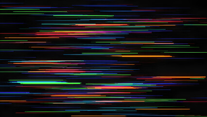 Abstract digital glitch effect with distorted pixels and vibrant colors