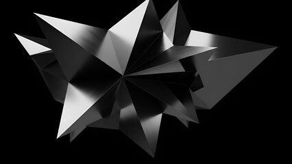 Abstract Geometric Pattern of Dark Mysterious Shapes
