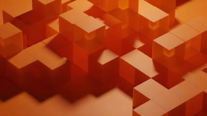 Abstract geometric pattern of transparent shapes