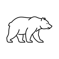 Fototapeta premium silhouette of a bear