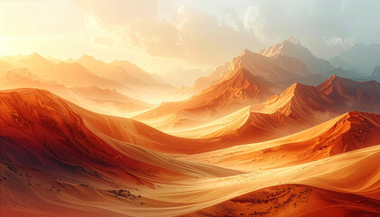 sunrise in the mountains