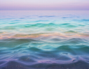 Obraz premium Soft blurred waves forming dreamy pastel gradient patterns. 