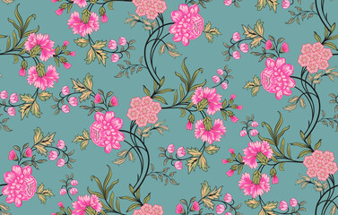 Seamless floral design. Beautifull design for textile print, wall painting design. 