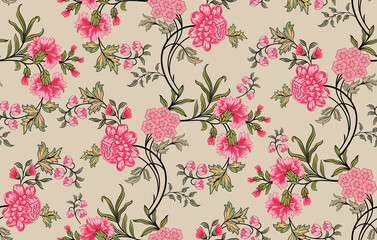 Seamless floral design. Beautifull design for textile print, wall painting design. 