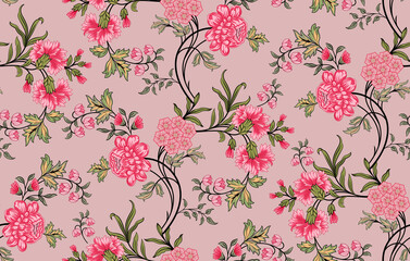 Seamless floral design. Beautifull design for textile print, wall painting design. 