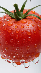 tomato with water drops