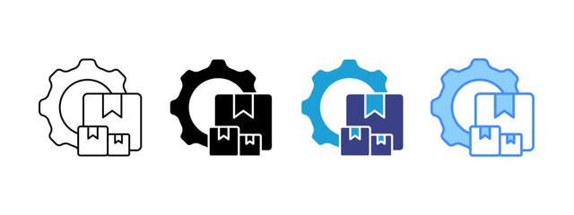 Product Management icon set multiple style collection