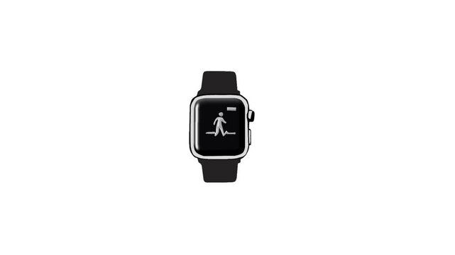 2D Animated Smartwatch for Fitness Tracking
