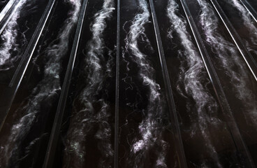 Abstract background of water walls and flowing water, slow shutter effect