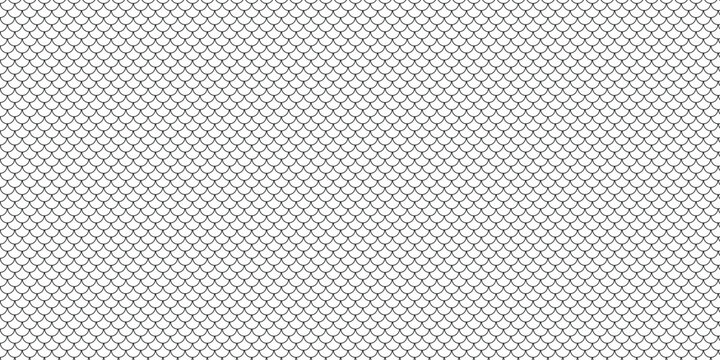 simple black outline fish scale pattern for banner poster background.