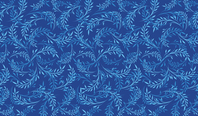 Horizontally And Vertically Repeatable Seamless Vector Botanical Pattern Illustration.