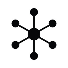 Central node connecting multiple points