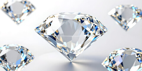 diamond on blue background