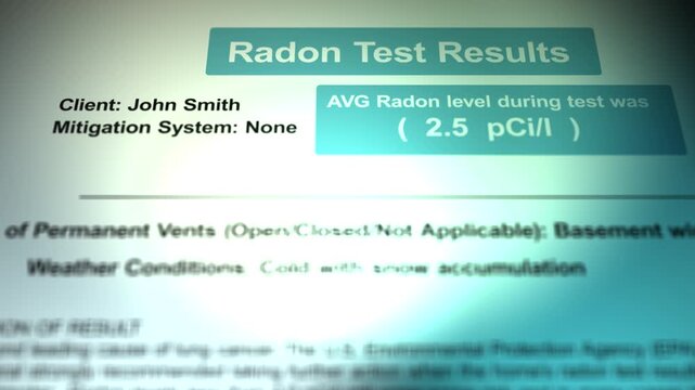 An Average Radon PCi-I Inspection Report on Residential Home