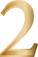 2 two golden number font-8.png