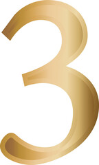 3 three golden number font-8.png