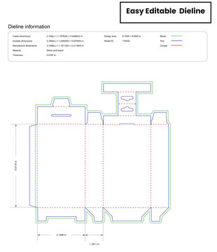 hanging slim tall medicine box dieline template box dieline die lines packaging custom dieline  box cardboard box dieline pizza box dieline printable product packaging layout,
