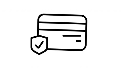 Credit card security shield icon for finance and data protection concepts, suitable for banking security presentations or online payment articles. - Powered by Adobe