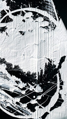 Abstract Monochrome Art with Textured Patterns and Shapes