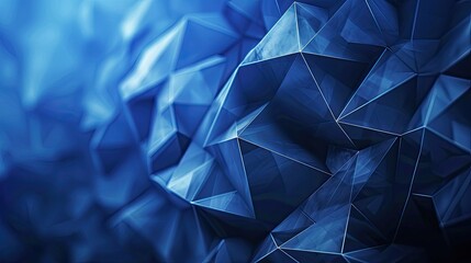 Abstract blue geometric shapes creating a textured, modern background.