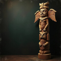 Ancient Spirits: Carved Wooden Totem Pole