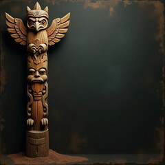 Ancient Spirits: Carved Wooden Totem Pole