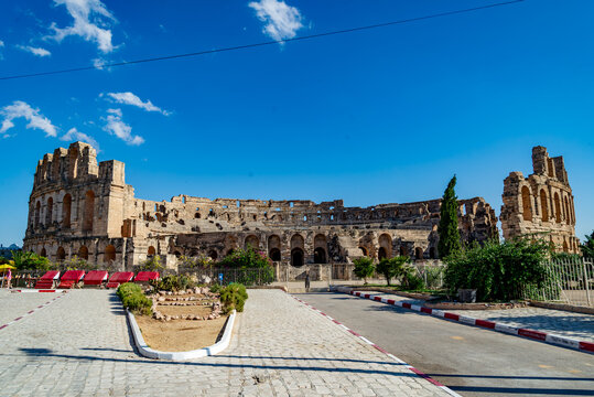 Anfiteatro de El Djem y Cartago ruina romanas en Tunez