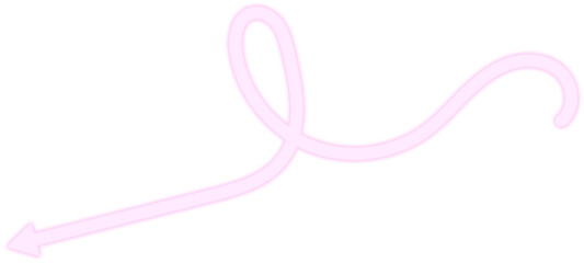A vibrant pink glowing arrow