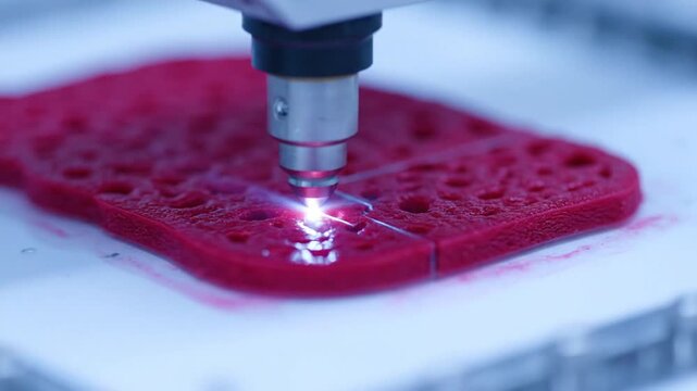 Advanced 3D bioprinting technology creating artificial tissue with precision manufacturing