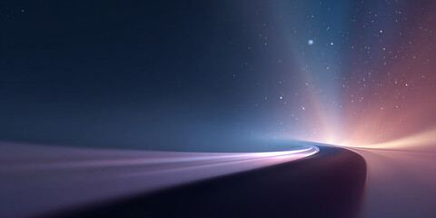 abstract space background of tech lines on surface and stars with space for text