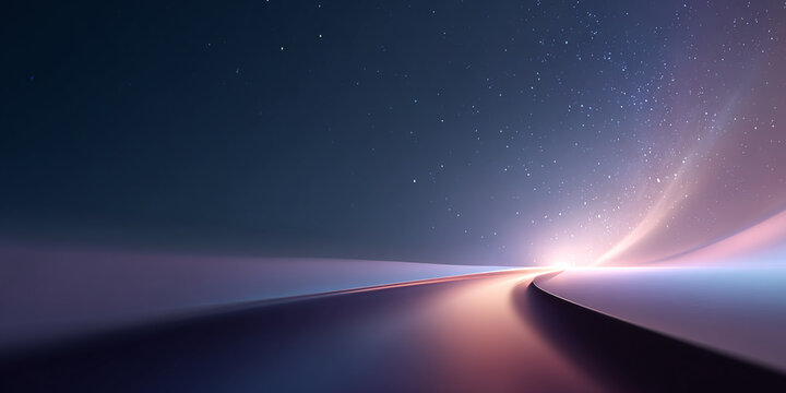 abstract space background of tech lines on surface and stars with space for text