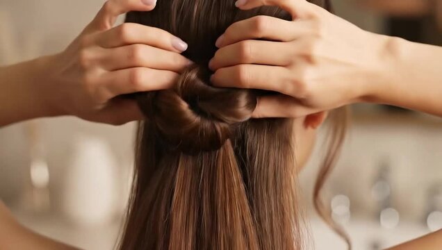 Easy and Elegant Half-Up Hairstyle Tutorial for Women.