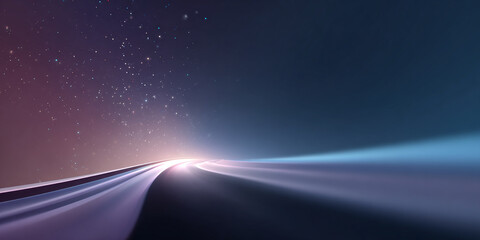 abstract space background of tech lines on surface and stars with space for text