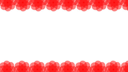 エレガントな赤い花のフレーム