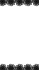 エレガントな黒い花のフレーム